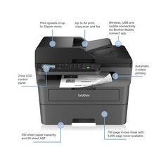 Brother MFC-L2800DW Multifunktionsprinter Laser A4 1200 x 1200 dpi 32 sider pr. minut Wi-Fi